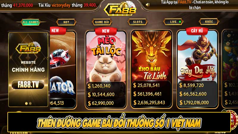 Thiên đường game bài đổi thưởng số 1 Việt Nam